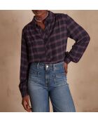 Blusa scozzese viola Babylon Bl