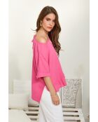 Top Camélia 100% Lin fuschia