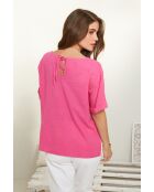 Top Camélia 100% Lin fuschia