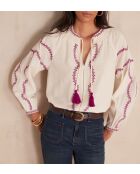 Ecrufarbene Bluse mit Stickerei Sully Bl