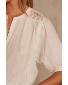 Carolane Bl Uni-Stringbluse