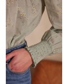 Bl Poetry Bluse mit mintfarbenem Blumendruck