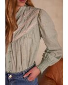 Bl Poetry Bluse mit mintfarbenem Blumendruck