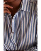 Cathia Bl Mittelblaue Streifenbluse