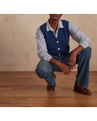 Cathia Bl Mittelblaue Streifenbluse