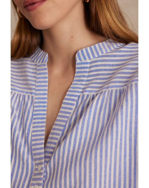 Prague Bl Blaue Streifenbluse