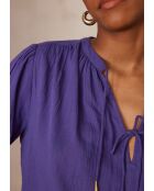 Blusa viola a farfalla Bl Uni