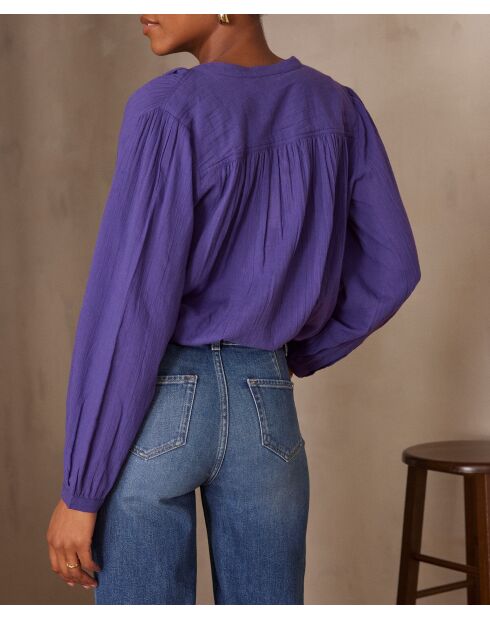 Blusa viola a farfalla Bl Uni