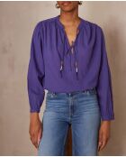 Blusa viola a farfalla Bl Uni