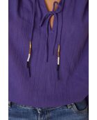 Blusa viola a farfalla Bl Uni