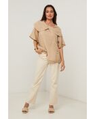 Top Séréna 100% Lin camel