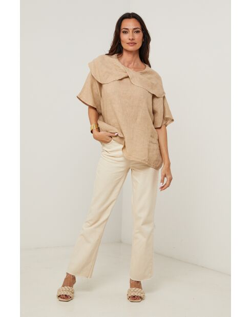 Top Séréna 100% Lin camel