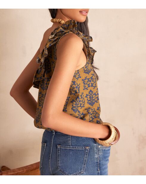 Blusa Pitt Bl con stampa a olive