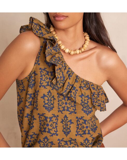 Blusa Pitt Bl con stampa a olive