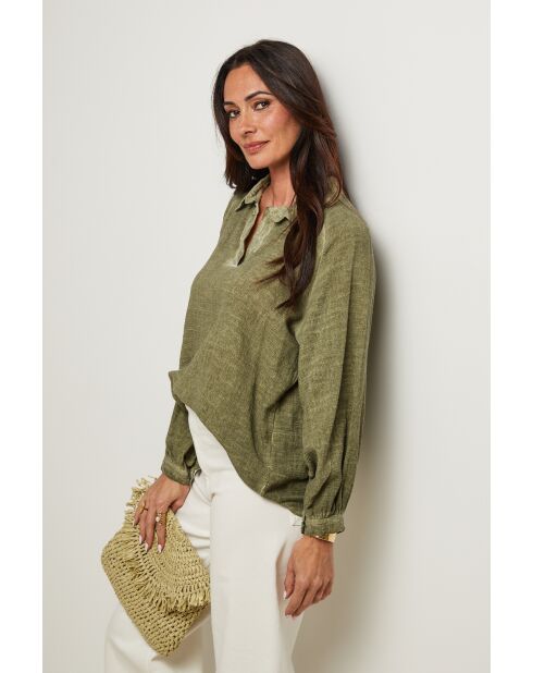 Top Yolina 100% Coton kaki