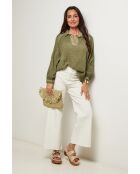 Top Yolina 100% Coton kaki