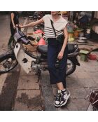 Blauwe overgeverfde broek van Osiris