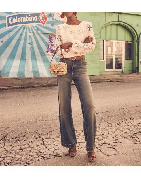 Leicht gewaschene Jeanshose Lisa, groß