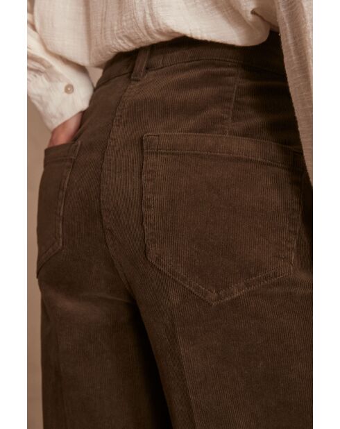 Kaki fluwelen broek Luna P