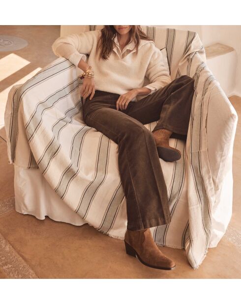 Kaki fluwelen broek Luna P