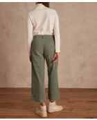 Paddy P Hose aus mandelfarbenem Samt