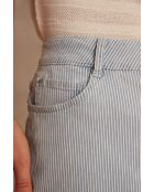 Bonny J rok met lichte smaragdgroene spijkerstrepen