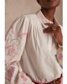 Clementine Bl Hellrosa bestickte Bluse