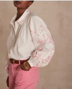 Clementine Bl Hellrosa bestickte Bluse