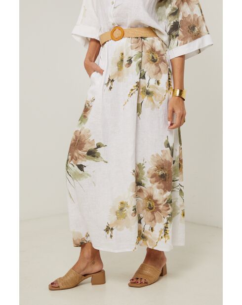 Jupe Calista 100% Lin blanche