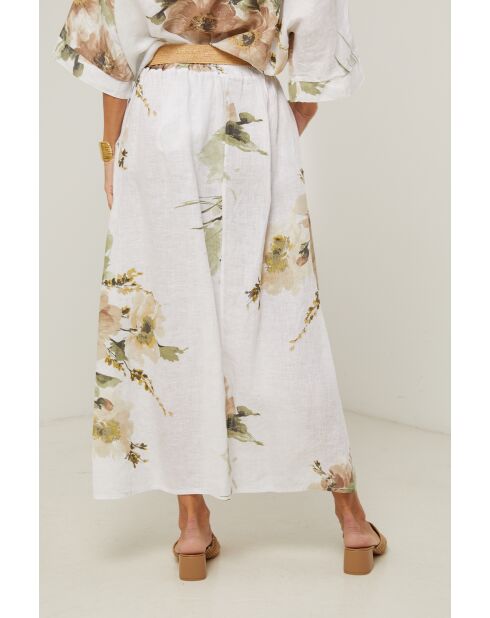 Jupe Calista 100% Lin blanche