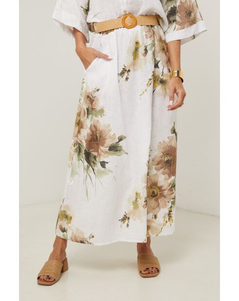 Jupe Calista 100% Lin blanche
