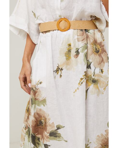 Jupe Calista 100% Lin blanche