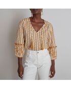 Marjorie Bl Imp goldene Bluse