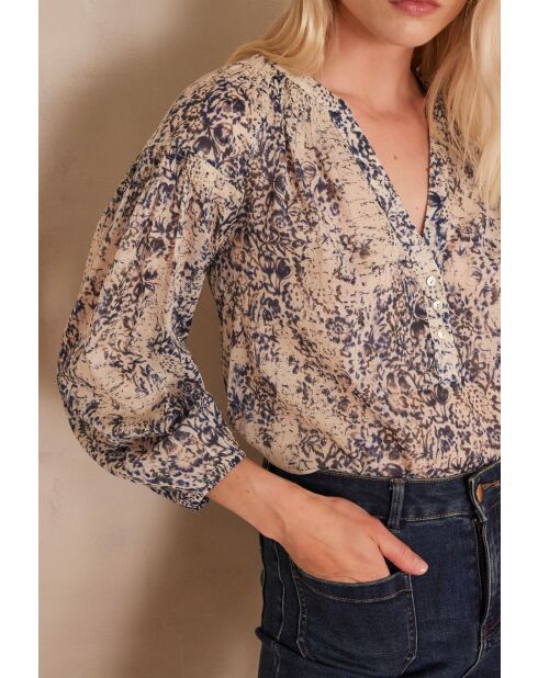 Camicetta con stampa blu Prune Bl