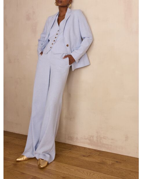 Layla P Uni hemelsblauwe broek