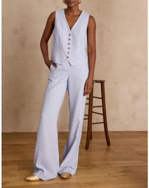 Layla P Uni hemelsblauwe broek