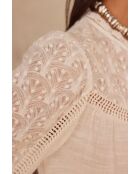 Ecru blouse Preppy Bl Embroidery