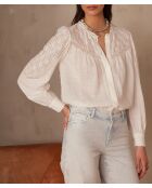 Ecru blouse Preppy Bl Embroidery
