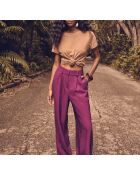 Flaubert P Uni dunkelfuchsiafarbene Hose