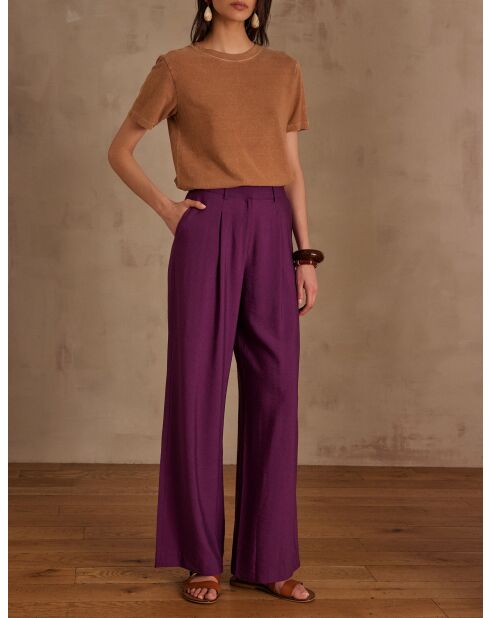 Flaubert P Uni dunkelfuchsiafarbene Hose