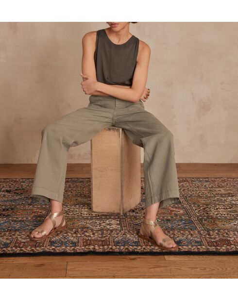 Overgeverfde broek Selyna Almond