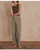 Overgeverfde broek Selyna Almond