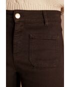 Lola Flare Donkerbruine overgeverfde broek