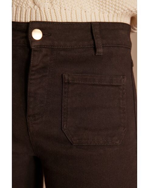 Lola Flare Donkerbruine overgeverfde broek