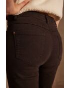 Lola Flare Donkerbruine overgeverfde broek