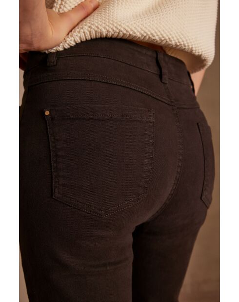 Lola Flare Donkerbruine overgeverfde broek