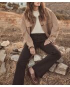 Lola Flare Donkerbruine overgeverfde broek