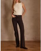 Lola Flare Donkerbruine overgeverfde broek