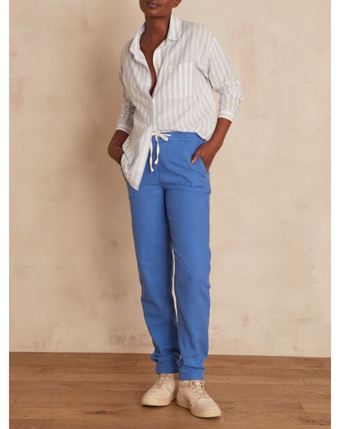 Pantalon Noor P Coton lavande