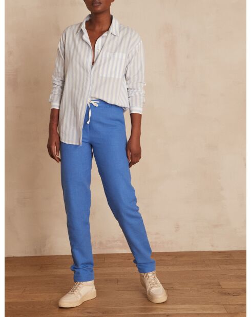 Pantalon Noor P Coton lavande